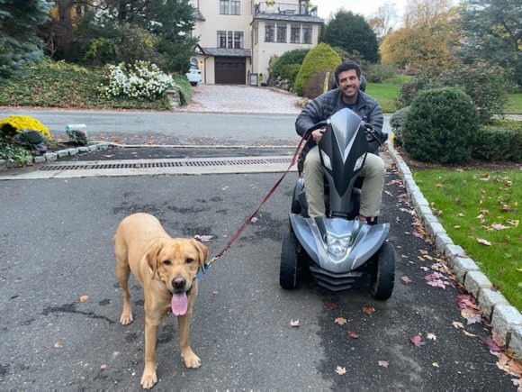 Richard with his companion dog Otis