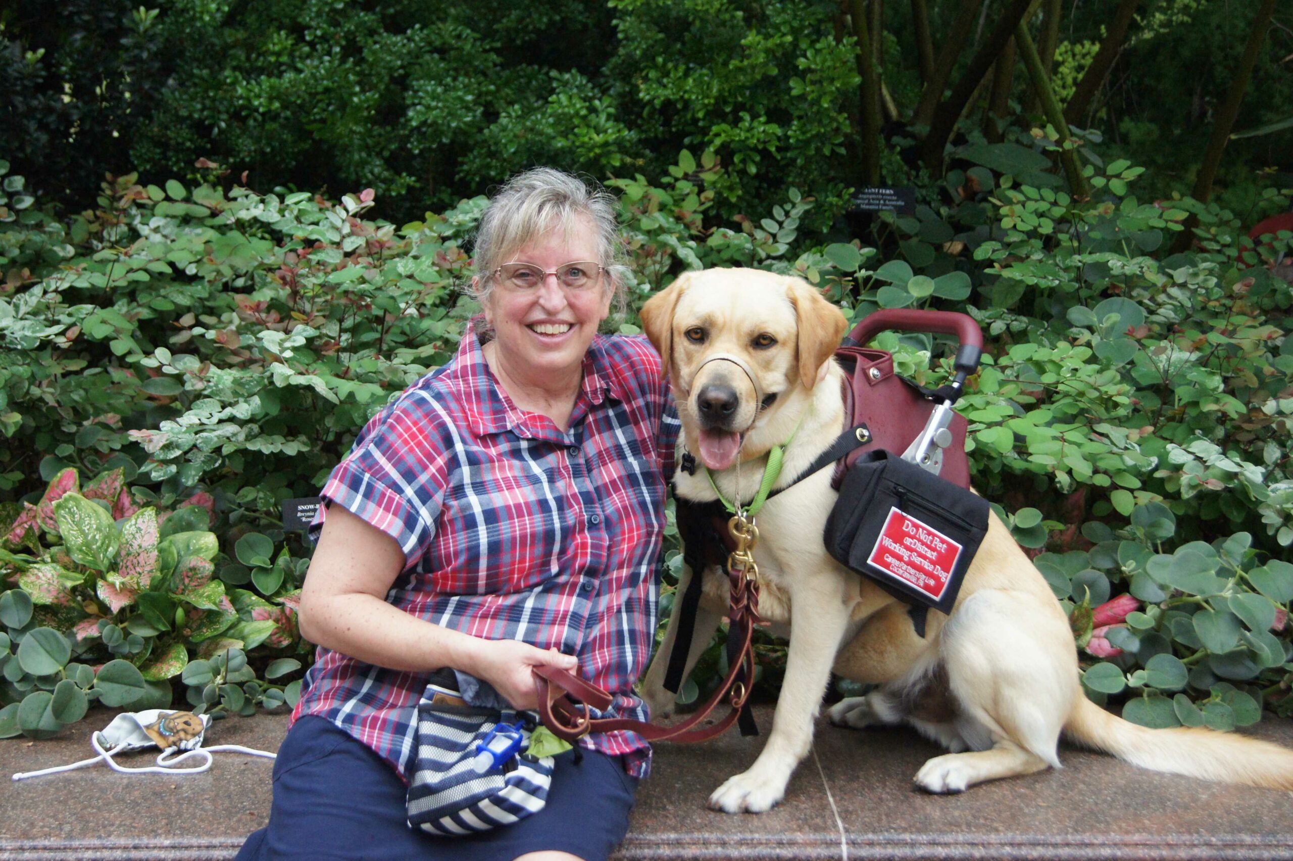 woman with his service dog